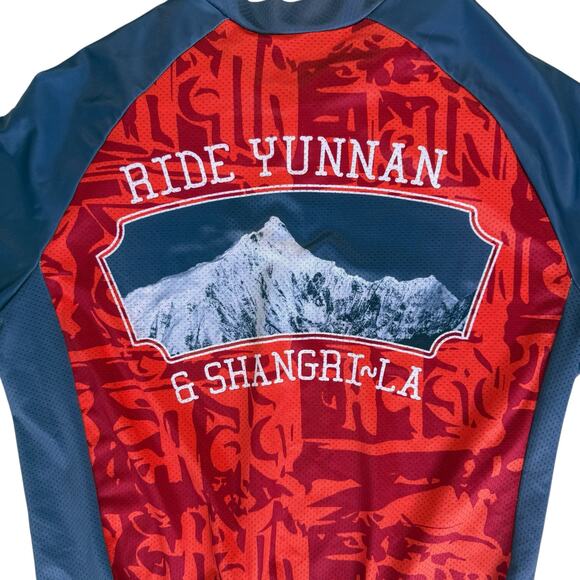 Boom Mens Cycling Jersey Shirt Medium Red Gray Zip Pockets Mekong Athleticwear‎ - Picture 7 of 11